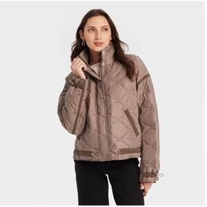 Women's Quilted Jacket - Universal Thread Brown Medium